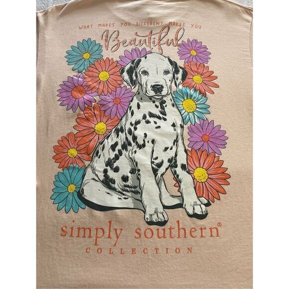 SIMPLY SOUTHERN Jr L What Makes You Different Makes You Beautiful Dalmation Tee - Picture 2 of 10